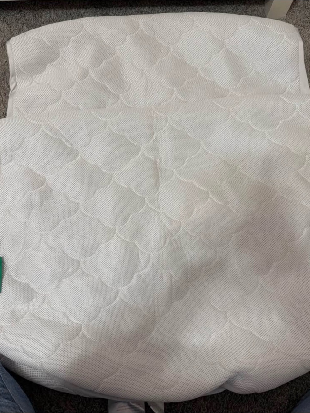 Newton White Quilted Nursery Mattress Cover
